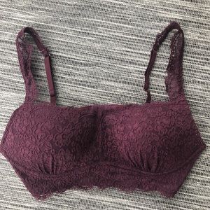 Maroon Lace Bra